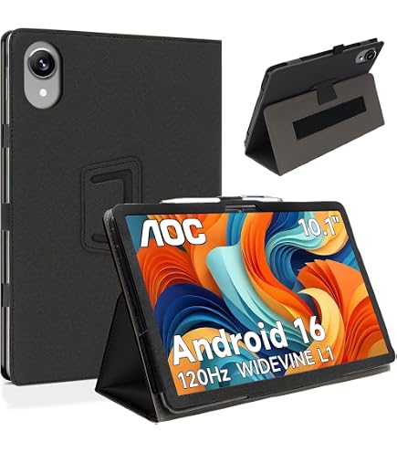 Amazon.co.jp: HEFENGKU 見開き型保護カバー For AOC M10 ケースカバー